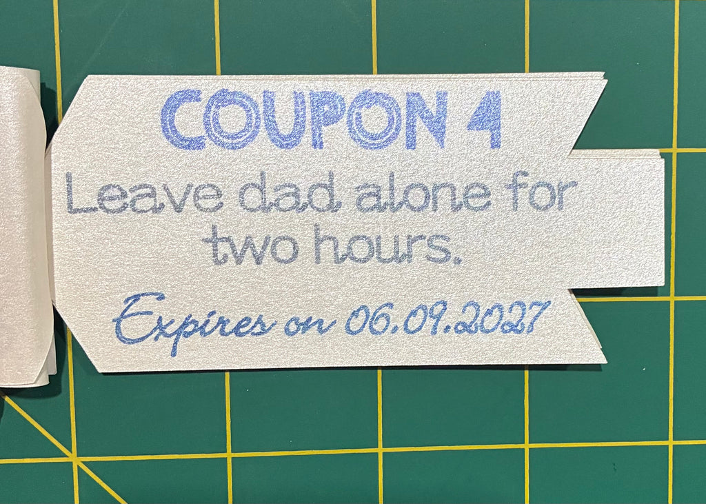 Father’s Day 2026 Coupon Book | Handmade Tear-Off Gift for Dad