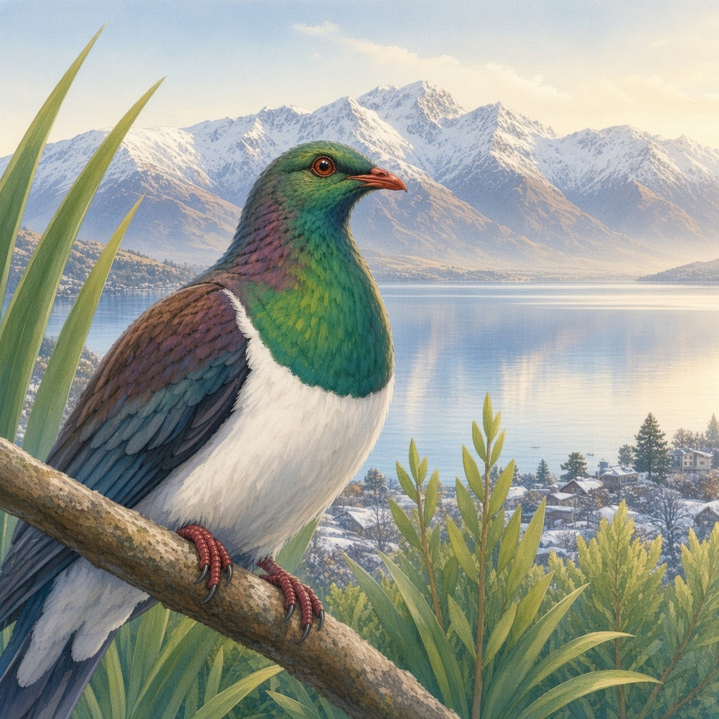 Kererū Coast mug design